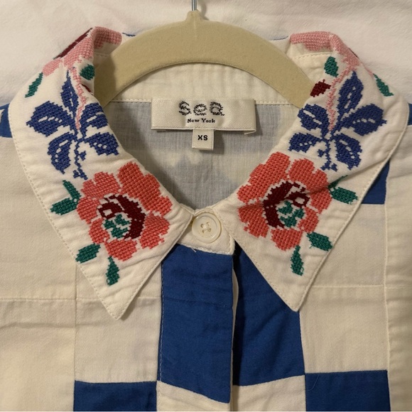 Sea Tanya Patchwork Short Sleeve Dress - Picture 4 of 9